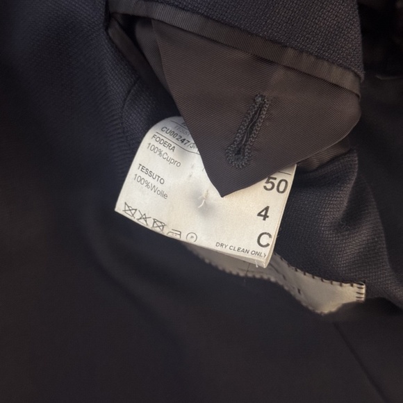 Canali 50R Midnight Blue Travel Water Resistant Blazer Woven Wool 2-Btn Jacket - Picture 12 of 12